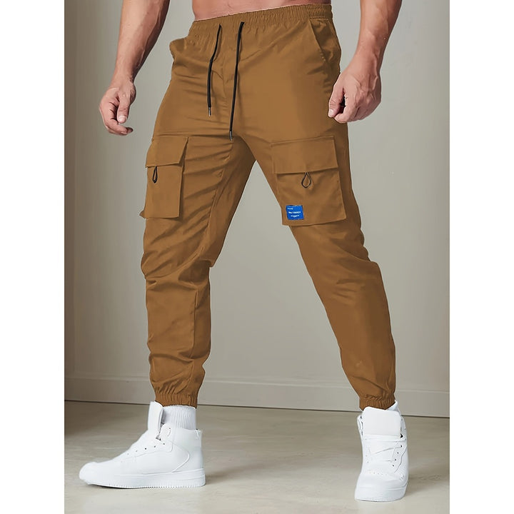 Herren Tapered Cargojogger mit elastischem Bund, Tunnelzug & Mehrfachtaschen Drune