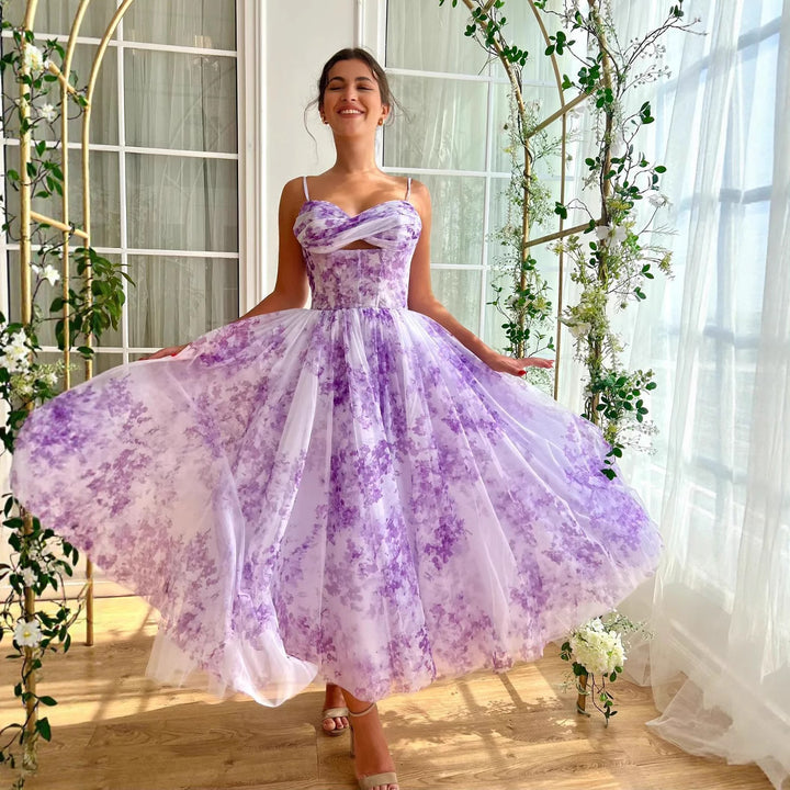 Damen Abendkleid mit floralem Design und elegantem Schnitt Drune