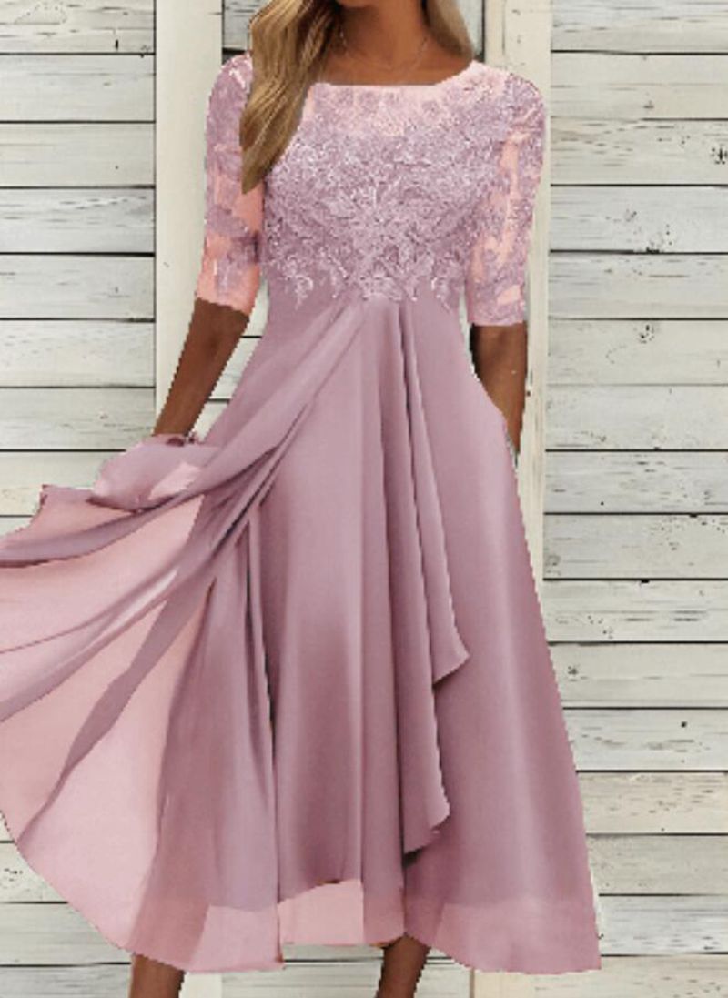 Drune | Chiffon-Midikleid für Damen Luftig & Anmutig