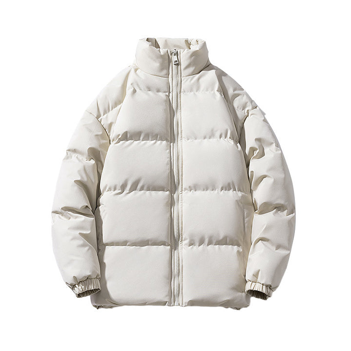 Herren voluminöse Isolationsjacke mit matter Microfaser‑Außenhülle und hohem Stehkragen Drune