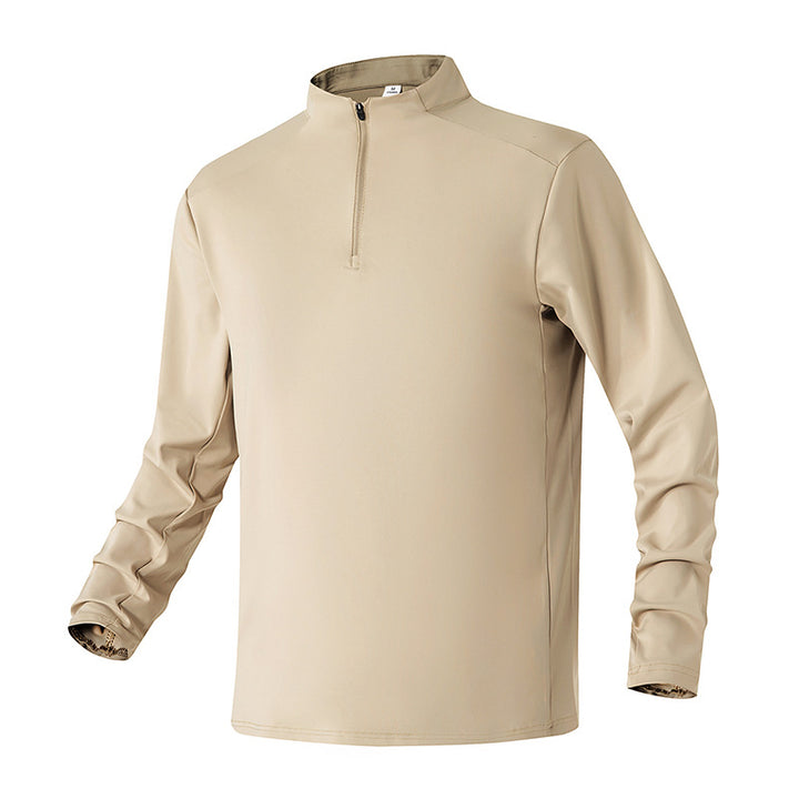 Herren Atmungsaktives Funktions‑Halbzip Trainingsshirt mit Stretch und Stehkragen Drune