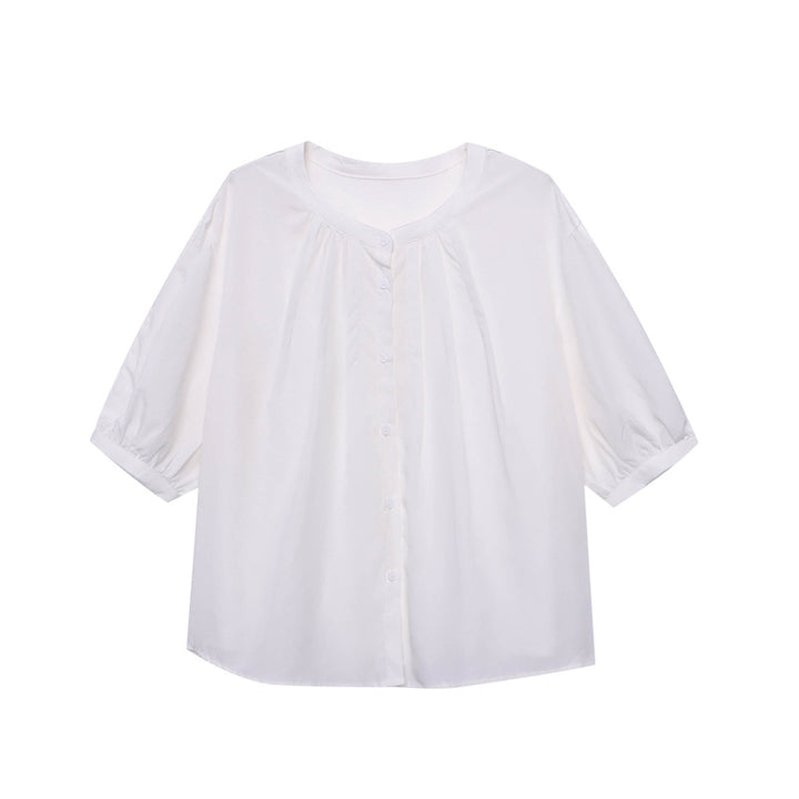 Damen gestuftes Minikleid mit innovativer Knopfdetails und weichem Gewebe Drune