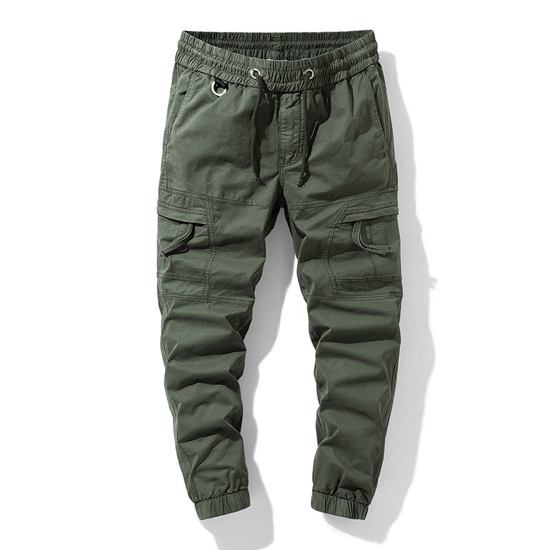 Herren Urbaner Tactical-Cargo-Jogger mit ergonomischen Kniefalten, integrierter Schlüsselöse und elastischem Knöchelabschluss Drune