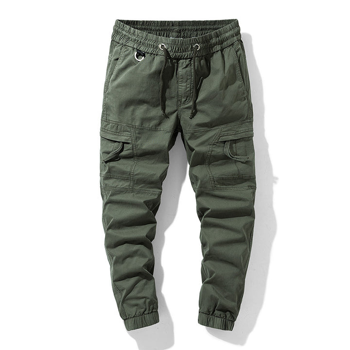 Herren Urbaner Tactical-Cargo-Jogger mit ergonomischen Kniefalten, integrierter Schlüsselöse und elastischem Knöchelabschluss Drune