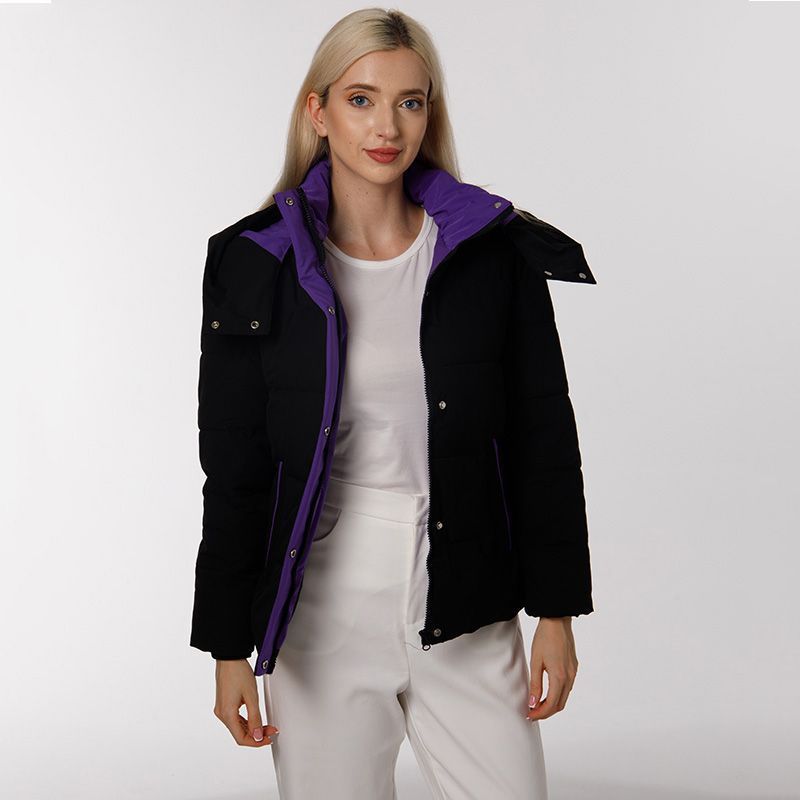 Damen gesteppte Winterjacke mit wendbarem Design und praktischen Taschen Drune