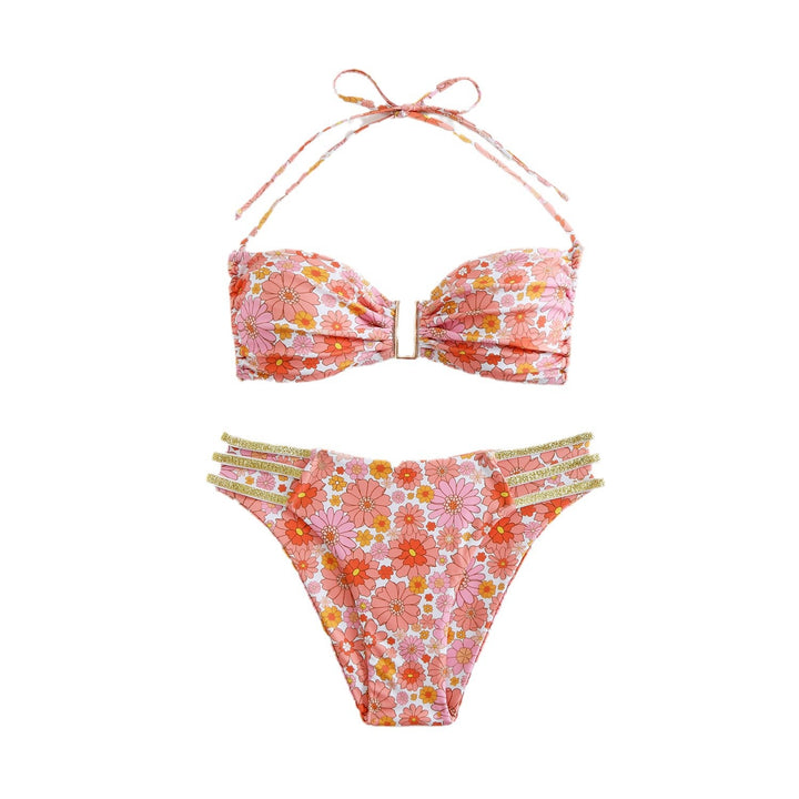 Damen Bikini-Set mit modischen Rüschen und verstellbaren Trägern Drune