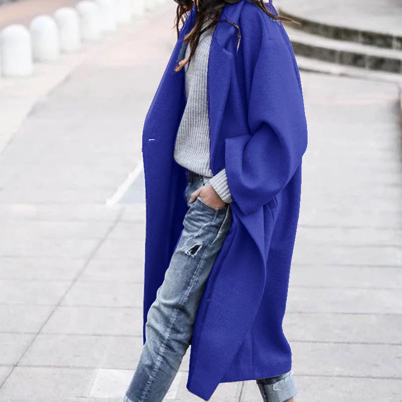 Damen Oversized Wollmantel Drune