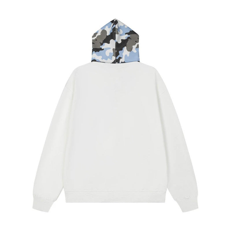 Damen Kapuzen-Sweatshirt mit überlanger Schal‑Optik und Frontzip Drune