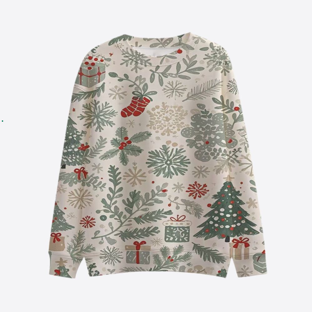 Damen Festlicher Weihnachts-Sweatshirt Drune