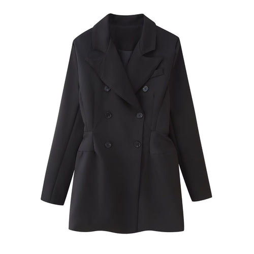 Damen elegante Blazerjacke mit schmaler Passform Drune