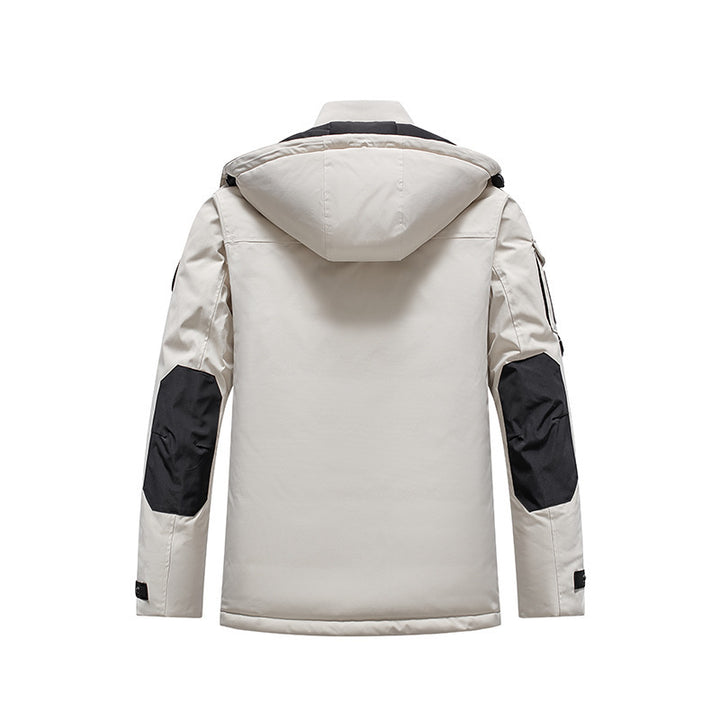 Herren Isolierter Field-Parka mit Kapuze, Mehrfach-Utility-Taschen und winddichter Shell Drune