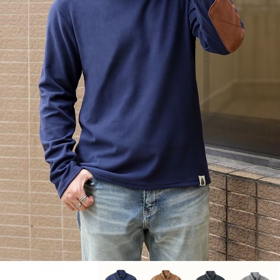 Herren Hochkragenpullover aus weichem Material Drune