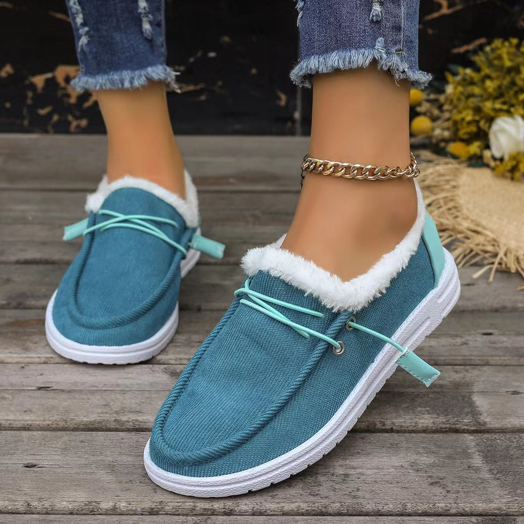 Damen warme und bequeme Slipper mit Futter und rutschfester Sohle Drune