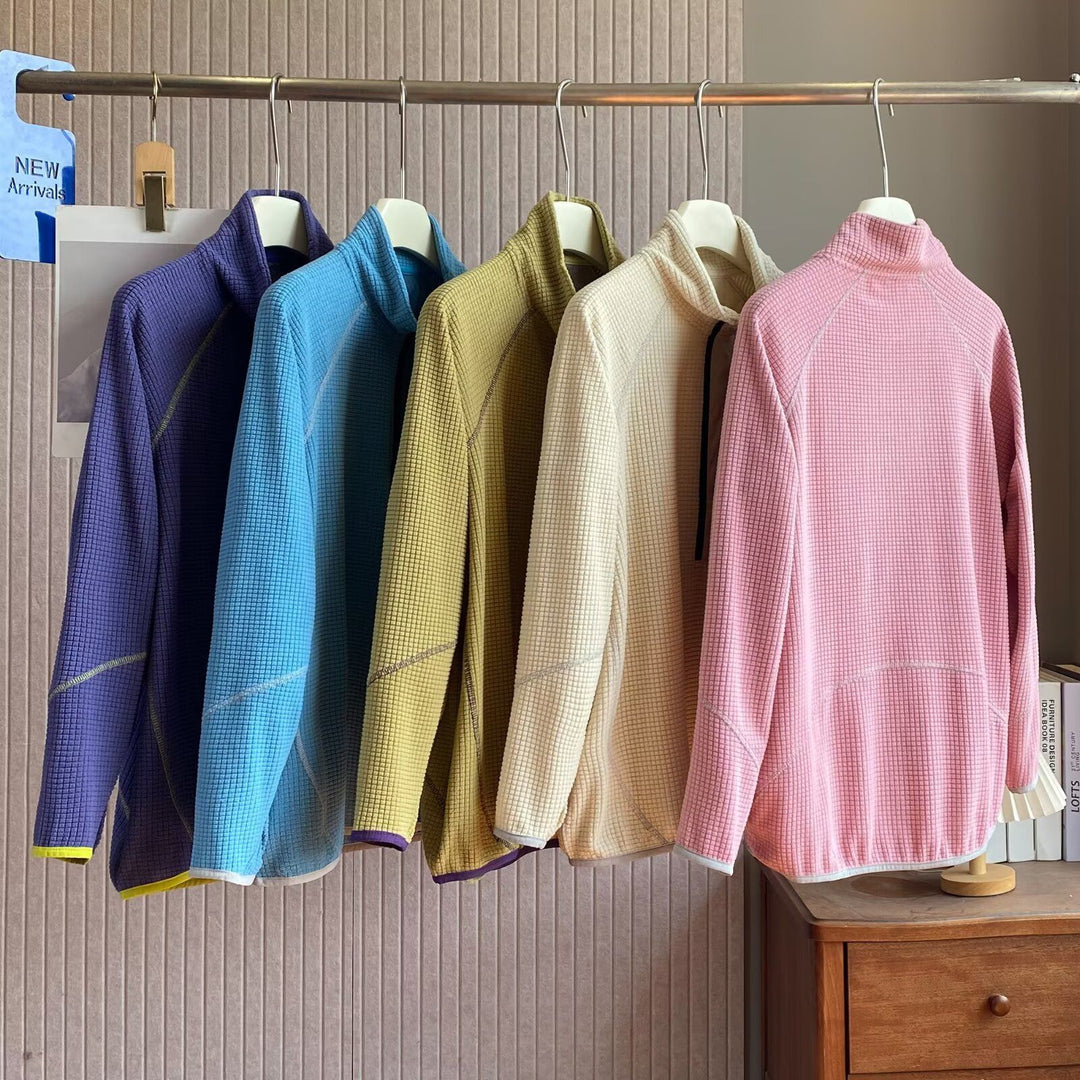 Damen funktionelles Fleece-Pullover mit kurzer Reißverschlussfront Drune