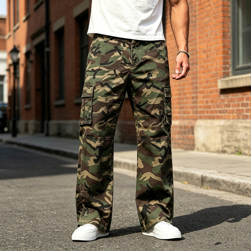 Herren Camouflage Cargo-Hose Drune