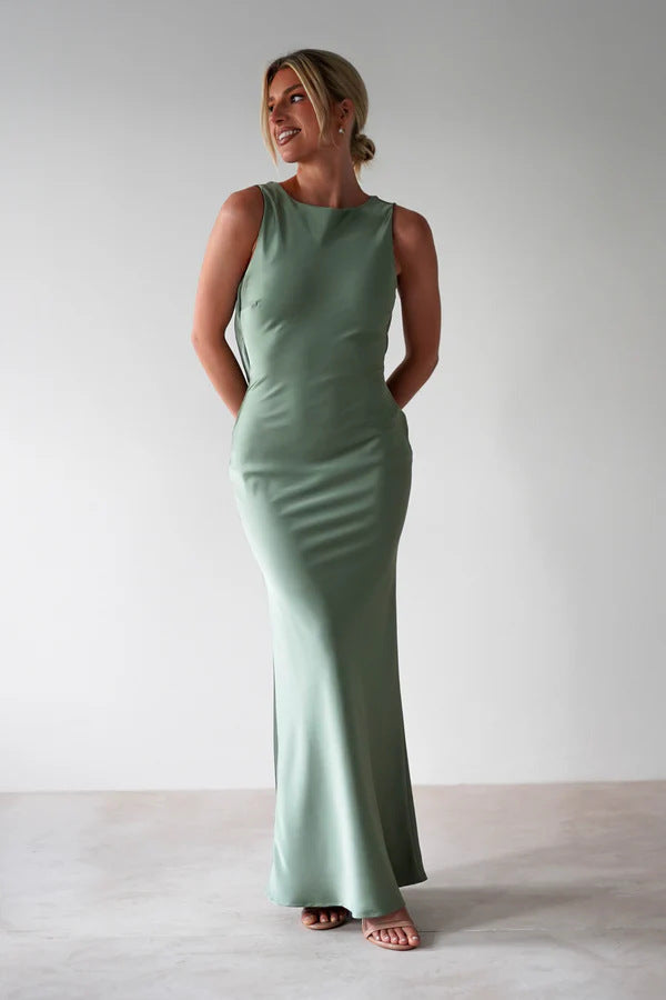 Damen Maxikleid mit elegantem Schnitt und fließendem Stoff Drune