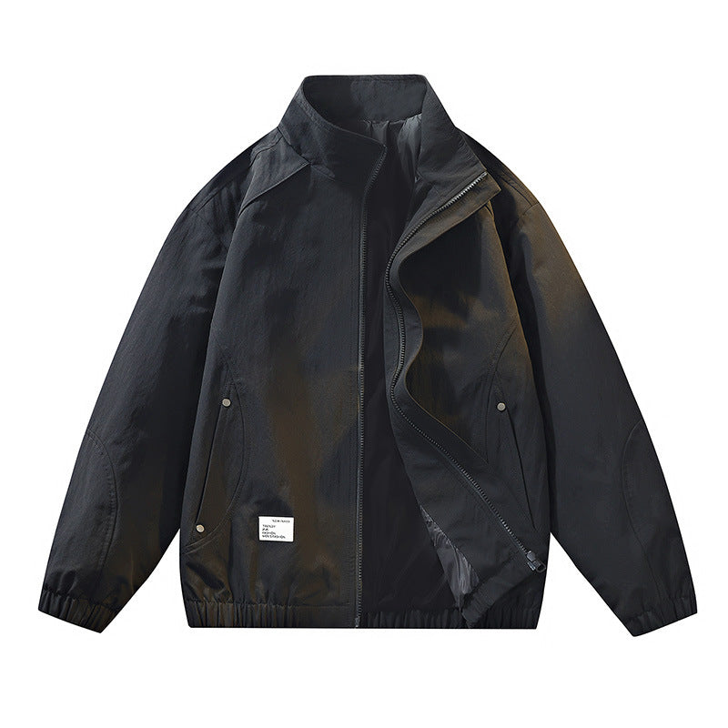 Herren Elegante Übergangsjacke mit hochschließendem Kragen und praktischen Taschen Drune