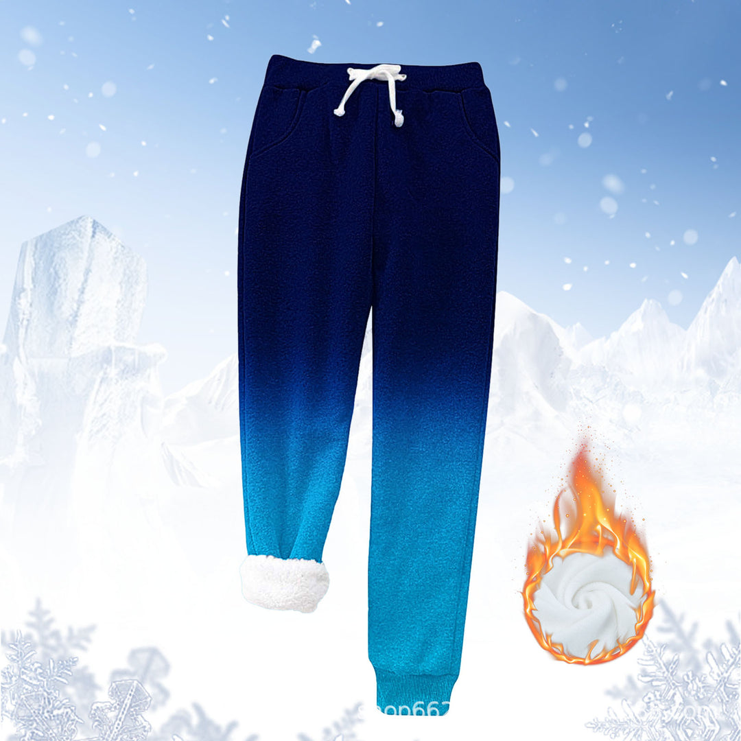 Damen Fleece-Jogginghose mit warmem Innenfutter und elastischem Bund Drune
