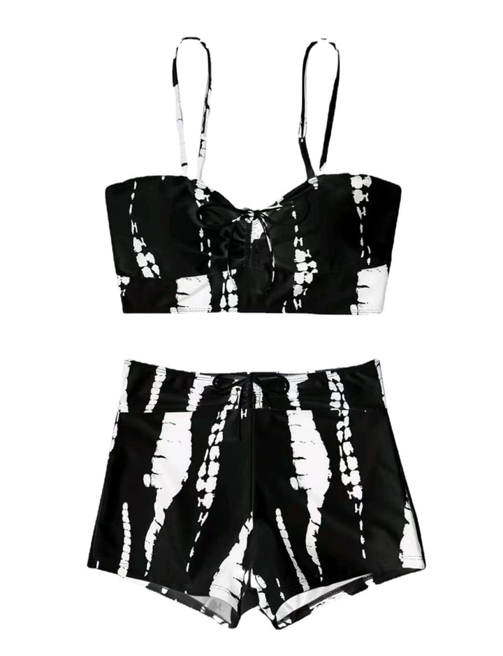 Damen Zweiteiliges Badeoutfit mit verspieltem Knotendesign Drune