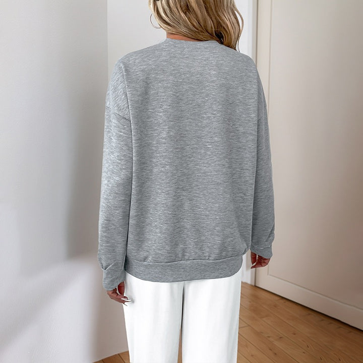 Damen Stylischer Pullover mit Glitzerdetails Drune