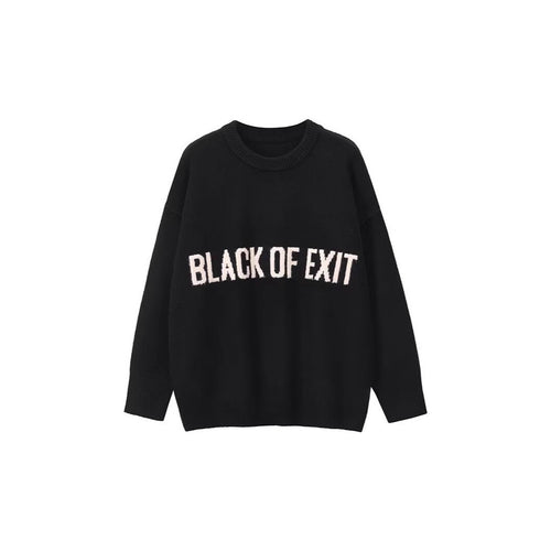 Damen Lässiger Oversized Pullover mit kreativem Schriftzug Drune