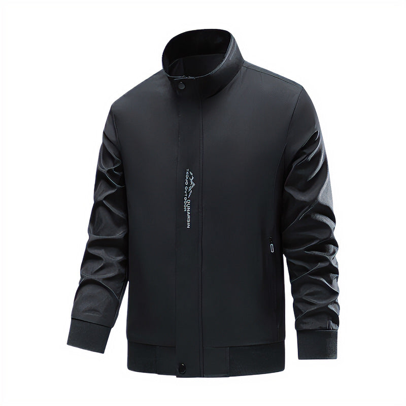 Herren Sportliche Übergangsjacke mit hochschließendem Kragen und seitlichen Reißverschlusstaschen Drune