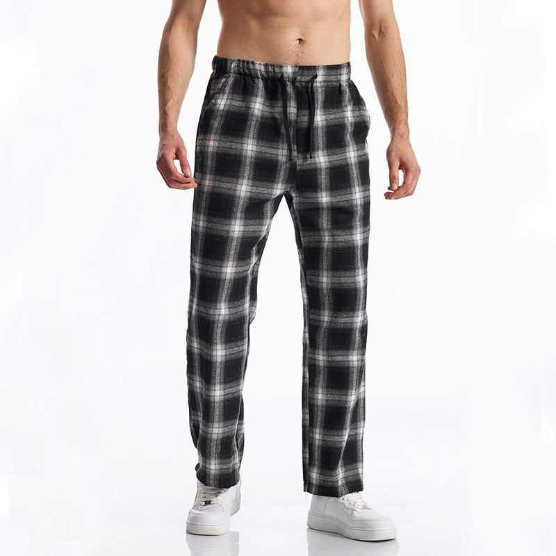 Herren bequeme Freizeithose mit Karomuster Drune