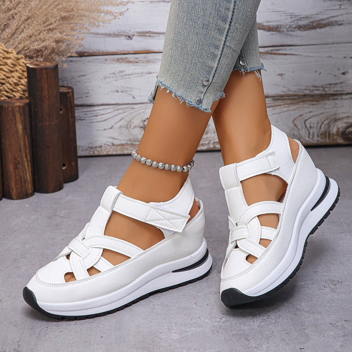 Damen Plateau-Sandalen mit verstellbarem Riemendesign und ergonomischer Dämpfung Drune