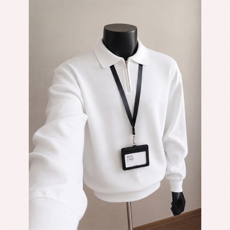 Herren Modischer Pullover mit Stehkragen Drune