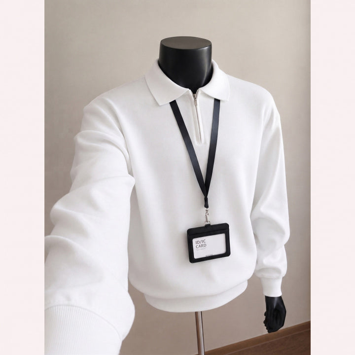 Herren Modischer Pullover mit Stehkragen Drune