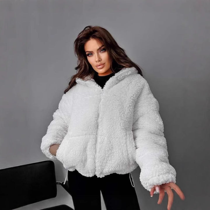 Damen Cozy Sherpa Kapuzenjacke Drune