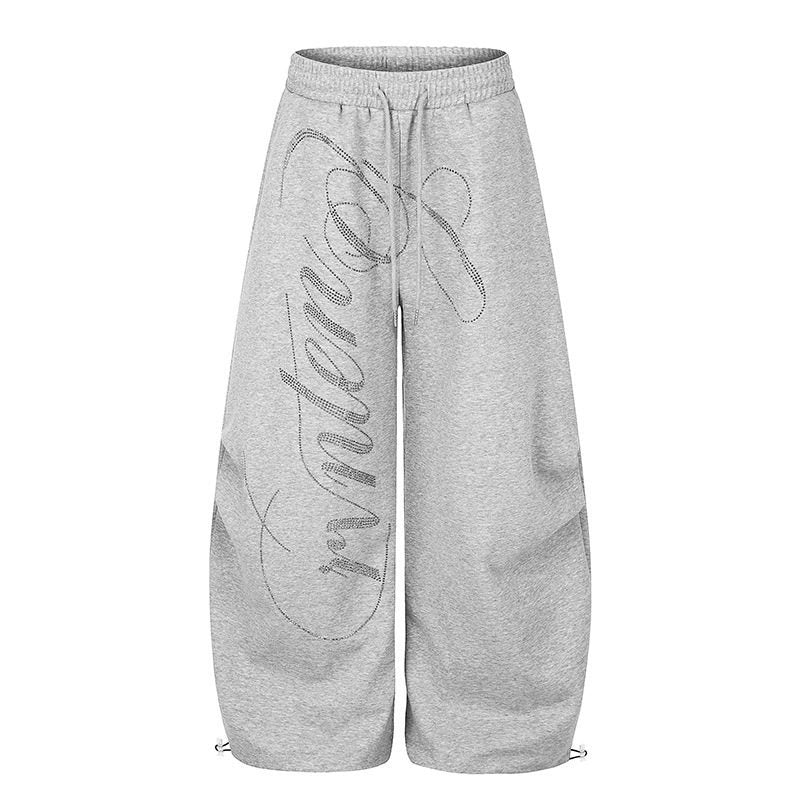 Damen Culotte-Sweathose mit weitem Palazzo-Schnitt, Komfortbund und laserperforiertem Logoprint Drune