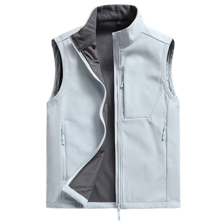Herren Softshell‑Weste mit Fleecefutter, winddichter Außenlage und Reißverschlusstaschen Drune