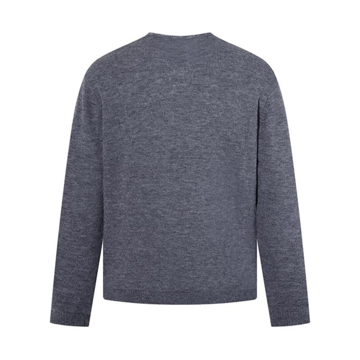 Herren Feinstrickpullover mit Rundhalsausschnitt, lockerer Passform und geripptem Saum Drune