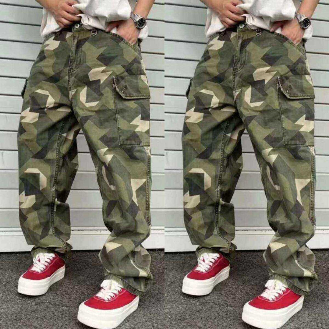 Herren Cargo-Hose mit modernem Camouflage-Design Drune