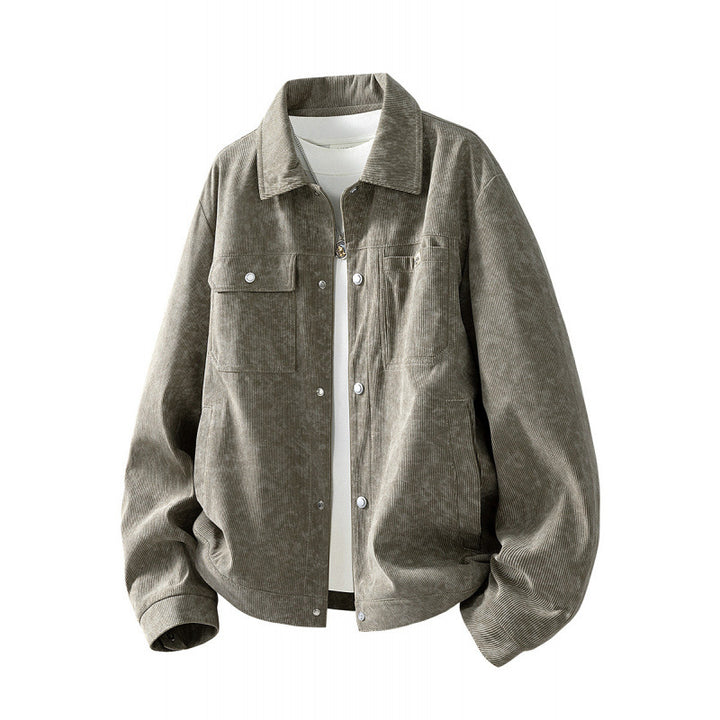 Herren Gemusterte Cordjacke mit praktischen Taschen Drune