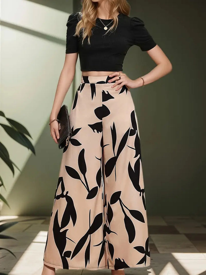 Damen Palazzohosen mit floralem Muster Drune