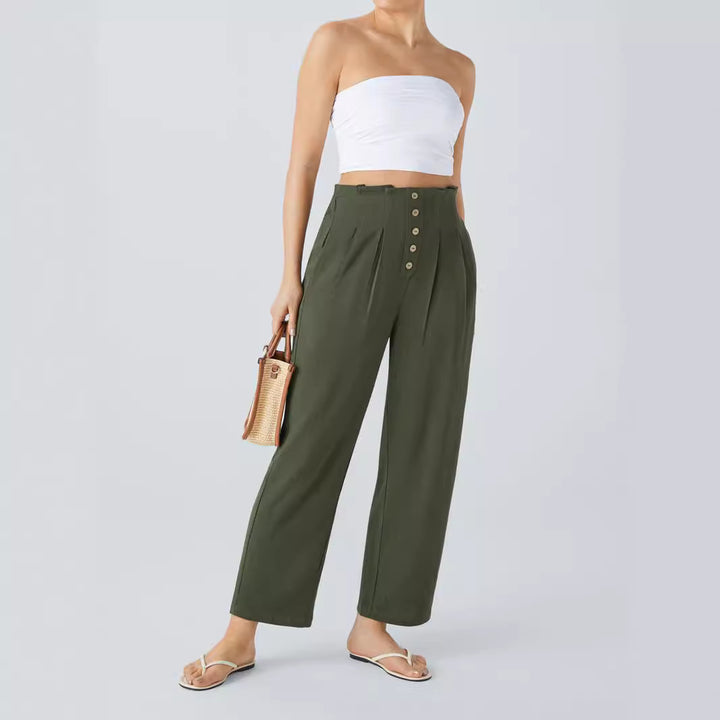 Damen Hochwertige Stoffhose Drune