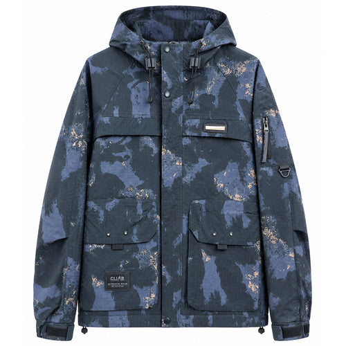 Herren Funktionale Outdoor-Jacke mit hohem Kragen Drune