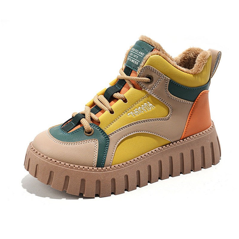 Damen Sportliche High-Top Sneakers mit gefüttertem Innenbereich und rutschfester Sohle Drune