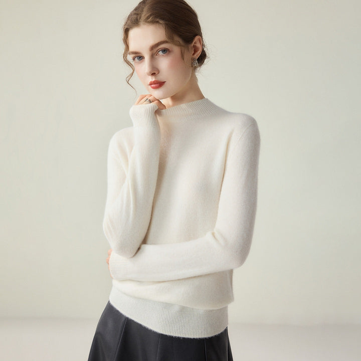 Damen Schmaler Mockneck-Feinstrickpullover mit kaschmirähnlicher Haptik Drune