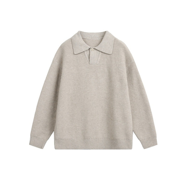 Damen Grobstrick-Polo mit Kentkragen und Oversize-Silhouette Drune