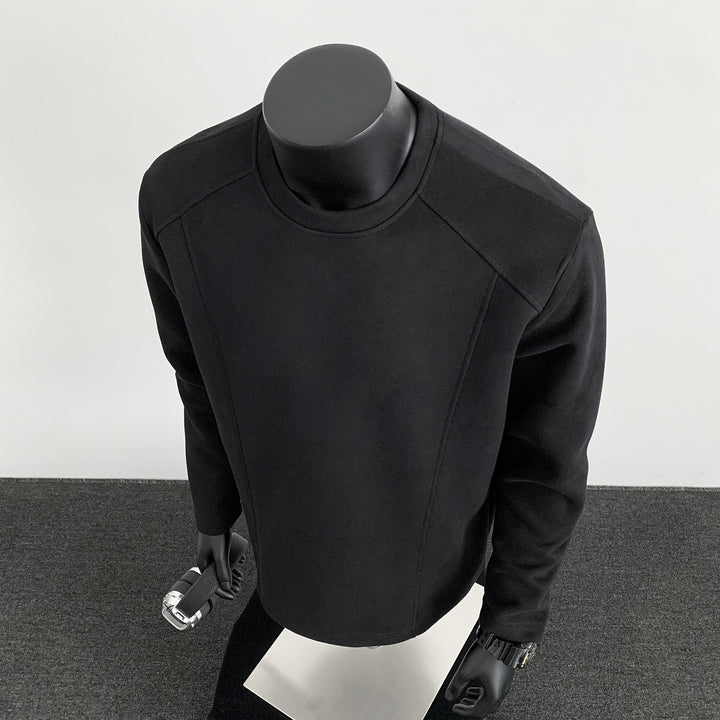 Herren Sweatshirt mit strukturierten Nahtdetails und Rundhalsausschnitt Drune