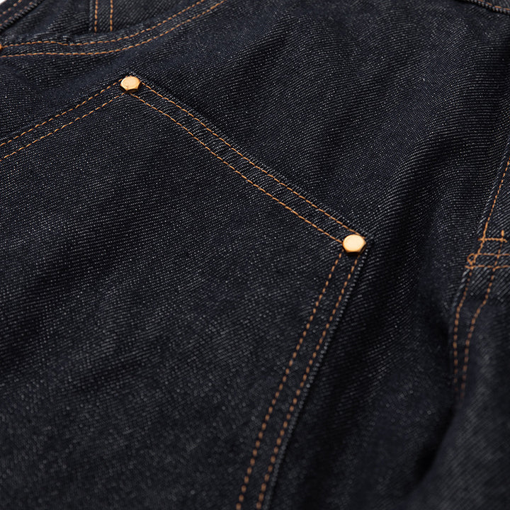 Damen High‑Waist kurzgeschnittene Jeans mit weitem Bein, Einsatznähten und Utility‑Taschen Drune