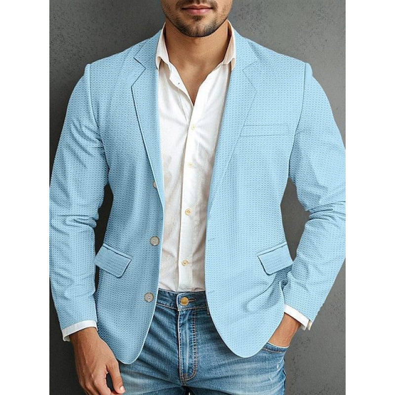 Herren eleganter Blazer mit strukturiertem Design und praktischen Taschen Drune