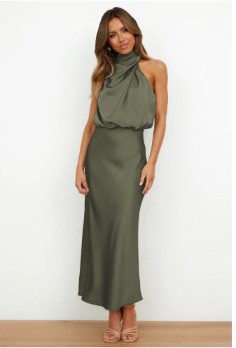 Damen Maxikleid mit Wickeloberteil Drune