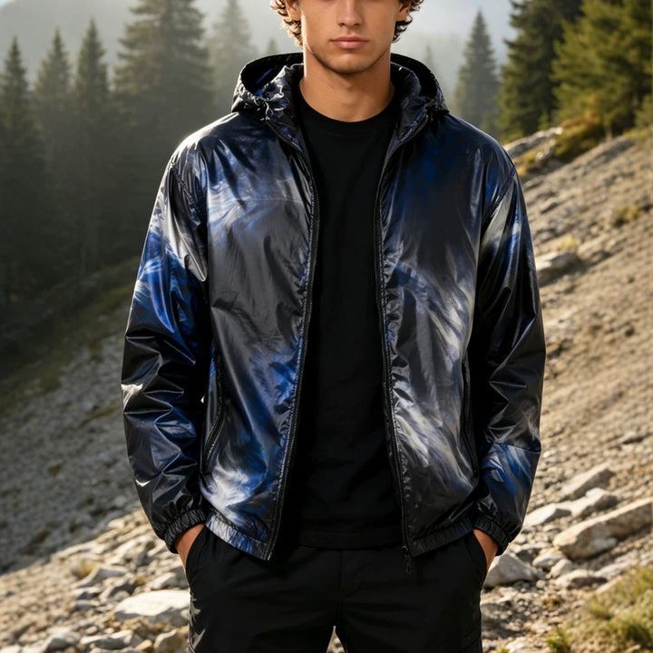 Herren Sportliche Windjacke mit modernen Farbakzenten