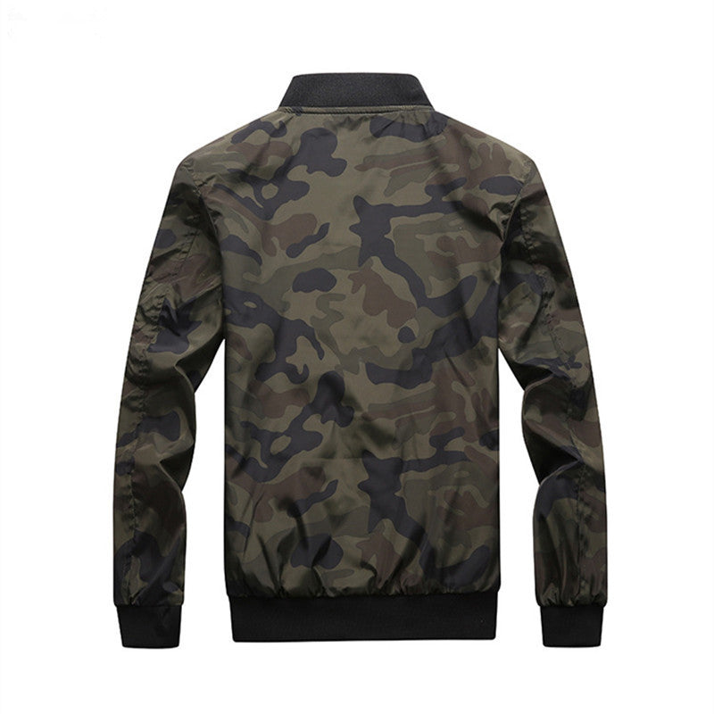 Herren Urbanes Camouflage‑Bomberblouson mit winddichter Nylon‑Schale und Ärmeltasche Drune