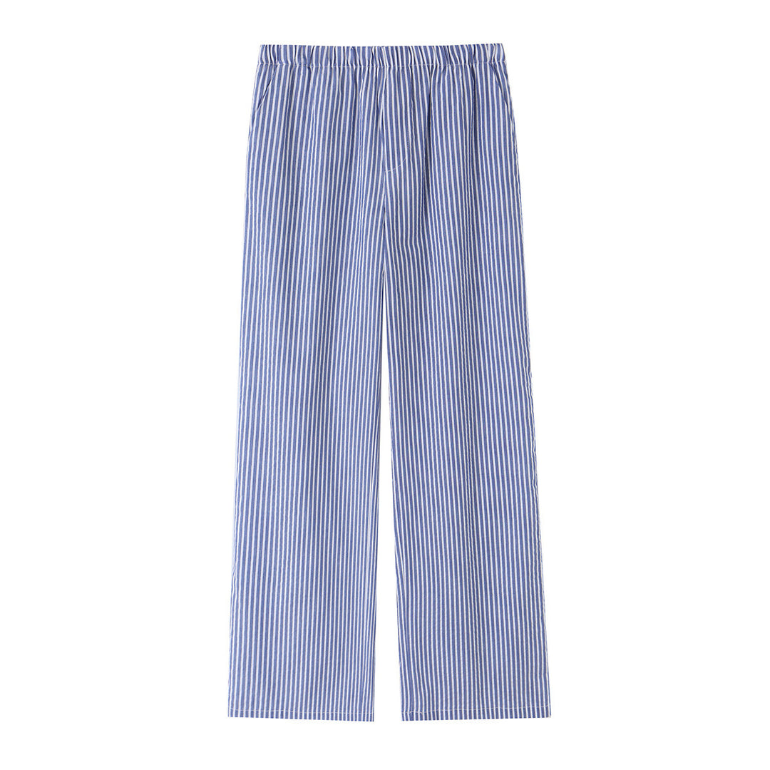 Damen Pyjamahose mit elastischem Bund und geradem Bein Drune