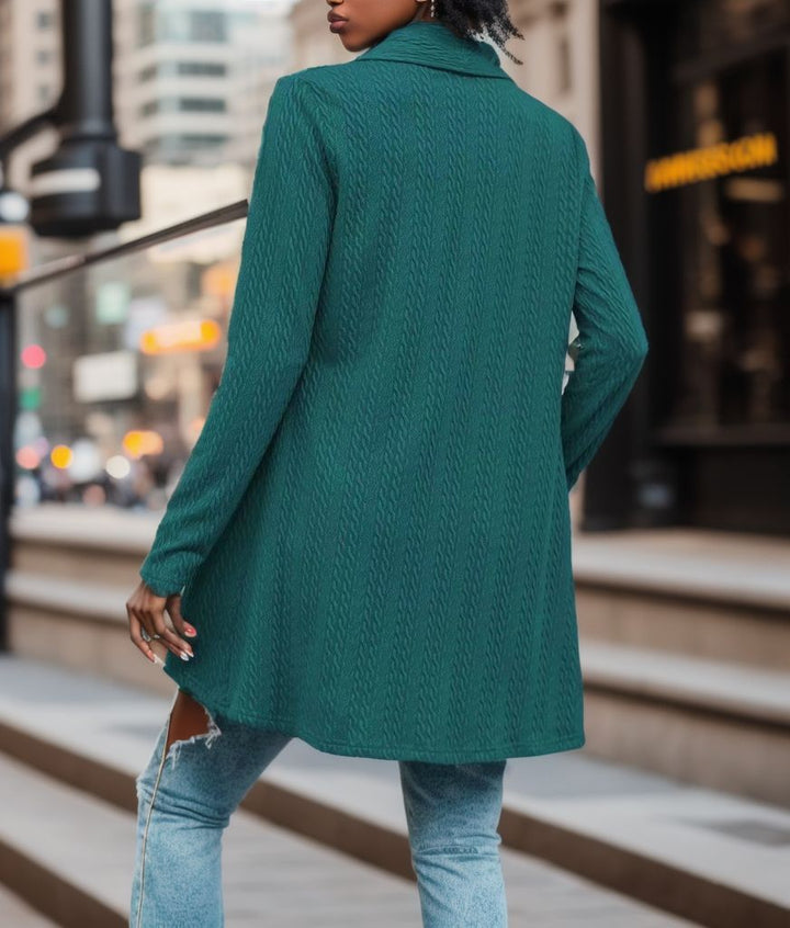 Damen Strickmantel mit asymmetrischem Saum und strukturiertem Design Drune